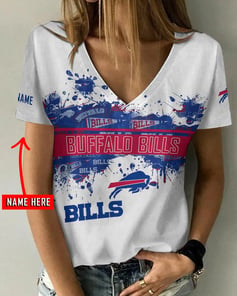 Buffalo Bills Personalized V-neck Women T-shirt AGC75