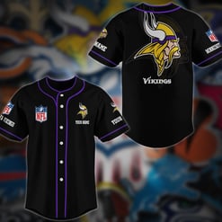 Minnesota Vikings Personalized Baseball Jersey AZCBJS119