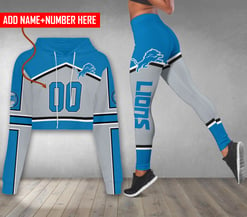 Detroit Lions Personalized Combo Croptop Hoodie And Leggings AZCLG122+AZC2CHD122