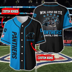 Carolina Panthers Personalized Baseball Jersey BG566