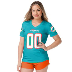 Miami Dolphins Personalized V-neck Women T-shirt BG725