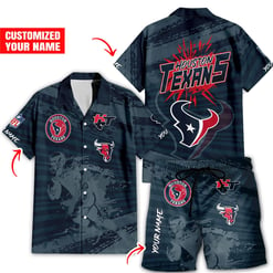 Houston Texans Combo Hawaiian Shirt and Shorts HSAS0016