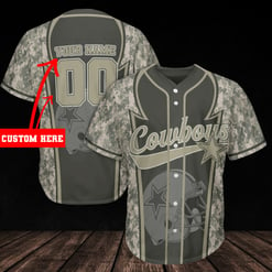 Dallas Cowboys Personalized Baseball Jersey BG1008