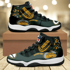 Green Bay Packers Personalized AJD11 Sneakers BG195