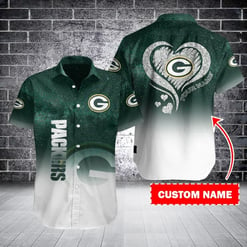 Green Bay Packers Personalized Button Shirt BB968