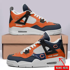 Chicago Bears Personalized AJ4 Sneaker BG317