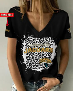 Jacksonville Jaguars Personalized V-neck Women T-shirt AGCWTS212