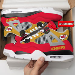 Kansas City Chiefs Personalized AJ4 Sneaker BG52