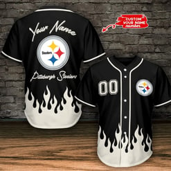 Pittsburgh Steelers Personalized Baseball Jersey BG977