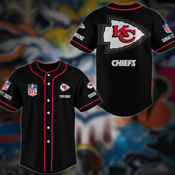 Kansas City Chiefs Personalized Baseball Jersey AZCBJS114