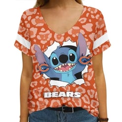 Chicago Bears V-neck Women T-shirt