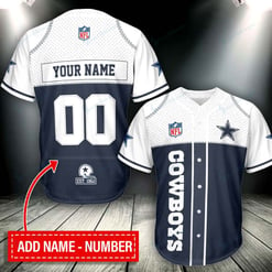 Dallas Cowboys Personalized Baseball Jersey BG294