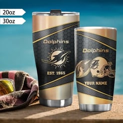 Miami Dolphins Personalized Tumbler BG456