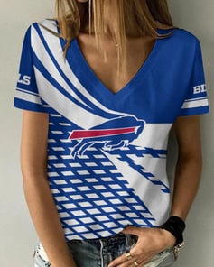 Buffalo Bills Summer V-neck Women T-shirt BG302