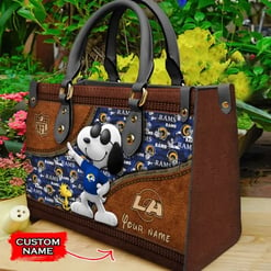 Los Angeles Rams Personalized Leather Hand Bag BBLTHB554