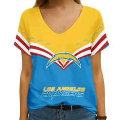 Los Angeles Chargers V-neck Women T-shirt