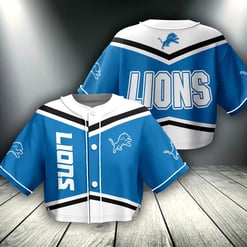 Detroit Lions Crop Top Baseball Jersey 117