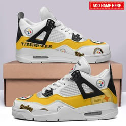 Pittsburgh Steelers Personalized AJ4 Sneaker BGAJ4S358