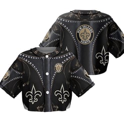 New Orleans Saints Crop Top Baseball Jersey 120