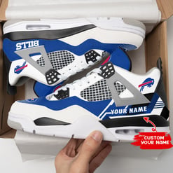 Buffalo Bills Personalized AJ4 Sneaker BG140