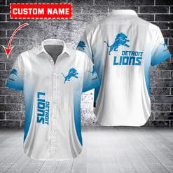 Detroit Lions Personalized Button Shirt BB1023