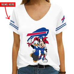 Buffalo Bills Personalized V-neck Women T-shirt AGCWTS206