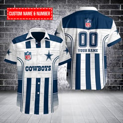 Dallas Cowboys Personalized Button Shirt BB1020