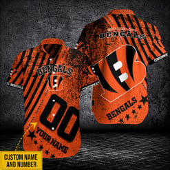 Cincinnati Bengals Personalized Button Shirt BB559