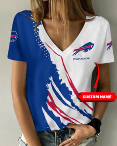 Buffalo Bills Personalized V-neck Women T-shirt BG442