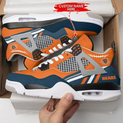 Chicago Bears Personalized AJ4 Sneaker BG136