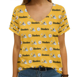 Pittsburgh Steelers V-neck Women T-shirt