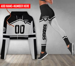 Las Vegas Raiders Personalized Combo Croptop Hoodie And Leggings AZCLG127+AZC2CHD127