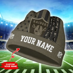 Las Vegas Raiders Personalized Wool Beanie 166