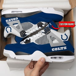 Indianapolis Colts Personalized AJ4 Sneaker BG54