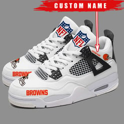 Cleveland Browns Personalized AJ4 Sneaker BG279