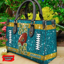 Jacksonville Jaguars Personalized Leather Hand Bag BBLTHB582