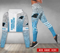 Carolina Panthers Personalized Combo Croptop Hoodie And Leggings AZCLG110+AZC2CHD110