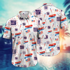 New York Giants - Happy 4th Of July Button Shirt BB909