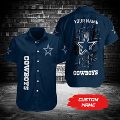 Dallas Cowboys Personalized Button Shirt BB006