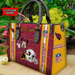 Arizona Cardinals Personalized Leather Hand Bag BBLTHB504