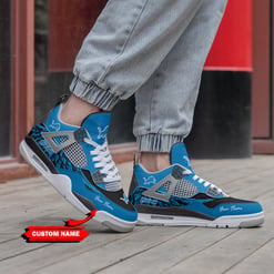 Detroit Lions Personalized AJ4 Sneaker BG204