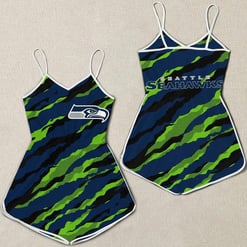 Seattle Seahawks Women Romper Jumpsuit 3D Printed S096