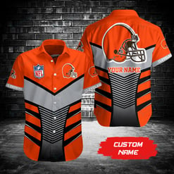 Cleveland Browns Personalized Button Shirt BB010