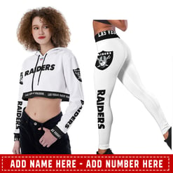 Las Vegas Raiders Personalized Croptop Hoodie And Leggings BG289