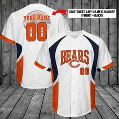 Chicago Bears Personalized  Baseball Jersey 263