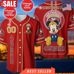 San Francisco 49ers Personalized Baseball Jersey BG819