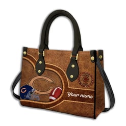 Chicago Bears Personalized Leather Hand Bag BBLTHB605