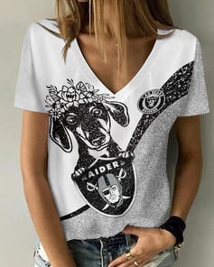 Las Vegas Raiders V-neck Women T-shirt BG835