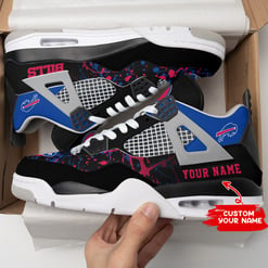 Buffalo Bills Personalized AJ4 Sneaker BG100