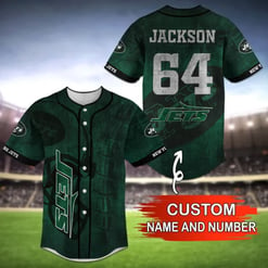 New York Jets Personalized Baseball Jersey BG83